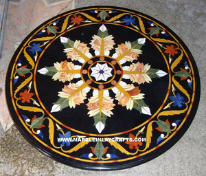 <b>Round</b> Inlay Marble <b>Tables</b> - Product Image 1