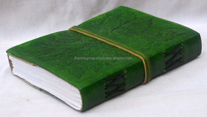 Fait à la main Vintage B5 taille cuir Journal vert homme feuille gaufrage reliure thermique pour un usage personnel et professionnel - Product Image 3