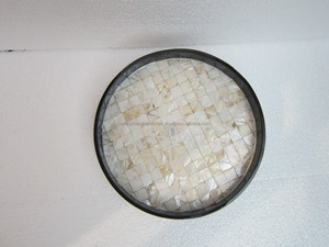 Bandejas laca de madera de MDF, calidad superior, mejor precio, color negro con perlas incrustadas - Product Image 1