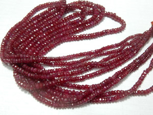 Cuentas redondas facetadas de rubí Natural, cuentas sueltas, precio al por mayor - Product Image 5