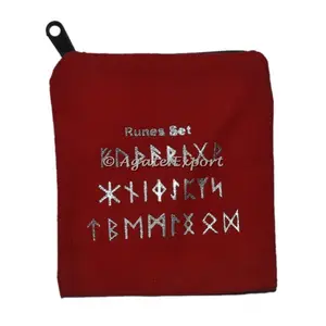 ถุงกำมะหยี่รูนสีแดงถุงกำมะหยี่พิมพ์เองและกระเป๋า - Product Image 1