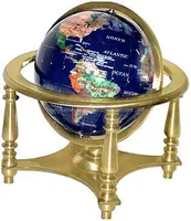 Globo del mundo con soporte de Metal del mundo globo central