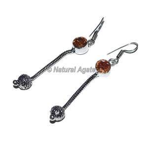 Pendientes tibetanos granate - Product Image 1