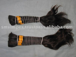 12A Grado Remy Bulk Hair.100 % Cabello humano Remy natural indio Virgen sin procesar. Mejor calidad Remy Raw Hair DE LA India - Product Image 3