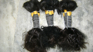 Cabello crudo ondulado natural. 100% cabello humano indio virgen a granel sin procesar. Pelo virgen a granel de buena calidad. - Product Image 4