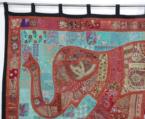 Tapiz de elefante vintage, tapices de elefante de retazos - Product Image 3