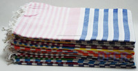 Serviette de plage turque Peshtemal 100% coton Fouta. Hammam Aegean Peshtemal carré à séchage rapide pour l'été, provenant de Turquie