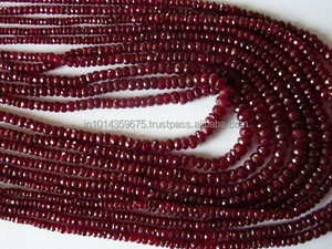 Cuentas Facetadas de Rubí Rojo Natural Longido - Product Image 2