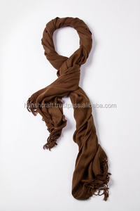 Beige 100% Viscosa Pasmina Bufanda Estilo Liso Pashmina Chal - Product Image 5