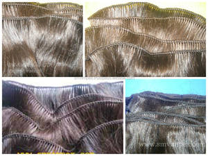 Cabello humano indio ondulado natural de gran calidad, tejido de pelo indio Virgen sin procesar. Máquina de pelo de doble trama - Product Image 6