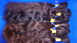 Cabello humano a granel indio Remy sin procesar 100%. Sin piojos ni nueces El mejor cabello humano ondulado. Sin caída ni enredos de pelos crudos - Product Image 5