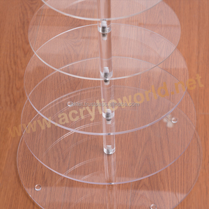 ชั้นวางเค้กอะคริลิกเพอร์สเป็กซ์เพล็กซิกลาส PMMA ลูไซต์แบบสั่งทำ - Product Image 1