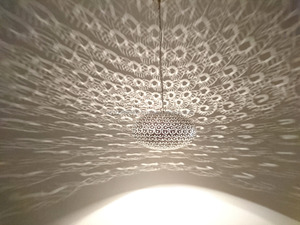 B244 Silver-Plated Steel Mosaic <b>Decorative</b> Peacock Tail Wall <b>Lamp</b> Shade Hanging <b>Lamp</b> <b>Decorative</b> Wall Lighting Product - Product Image 3