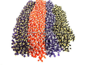 Cuentas Redondas de Piedras Preciosas Chapadas en Oro y Plata al por Mayor, Componentes y Accesorios de Joyería con Cadena para Abalorios - Product Image 3