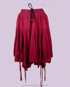 Firebrick Shade Long <b>Skirt</b> With Lace Waist HHCS 137 C - Product Image 1