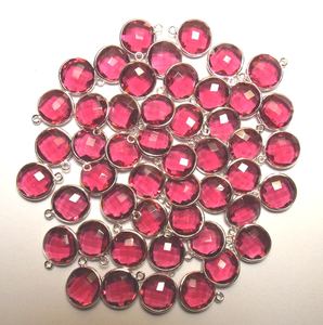 925เครื่องประดับพลอยทับทิมควอตซ์แบบเหลี่ยมเพชรพลอยส่วนประกอบพรีเมี่ยม - Product Image 2