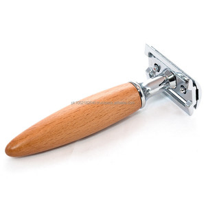 Mua bán nóng chuyên nghiệp chất lượng cao sử dụng cá nhân trên cửa hàng cắt tóc làm đẹp dao cạo an toàn với tay cầm bằng gỗ. - Product Image 3