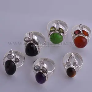 India Silver Jewellery Supplier Mix Ring Lot R39 3