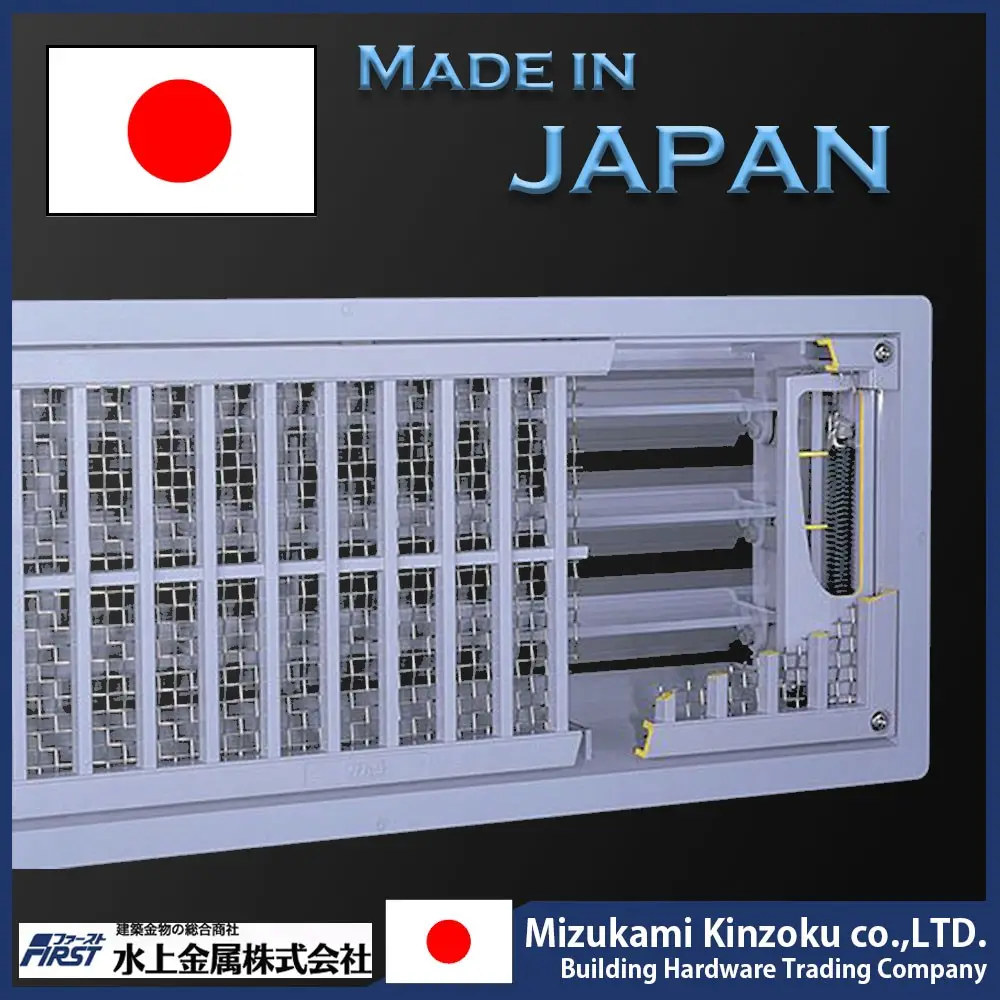 Funzionale metallo feritoia vent con temperatura azionato automatico serranda made in Japan