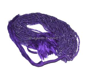 Amethyst 4 mm Gemstone Beads & Semi Precious Stone Exportateur - Product Image 1