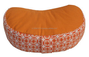 Customized Half Moon Yoga <b>Bolster</b> with Washable Outer <b>Cover</b> Colorful Buckwheat Filled <b>Cushion</b> for Practice - Product Image 2