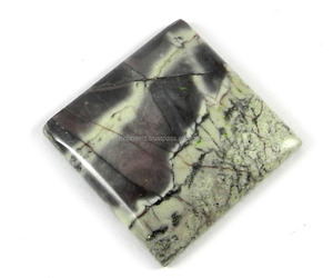 Cabujón Cuadrado de Jaspe Porcelana Natural Multicolor de 24 mm, 30.65 Quilates, Gema Suelta para Joyería - Product Image 1