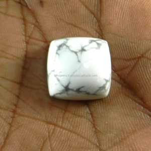 Piedra Preciosa Semipreciosa de Jaspe Howlita Natural Rara de Sudáfrica, Corte Cojín de 22.8 Quilates, 16x16 mm, para Joyería IG2728 - Product Image 3
