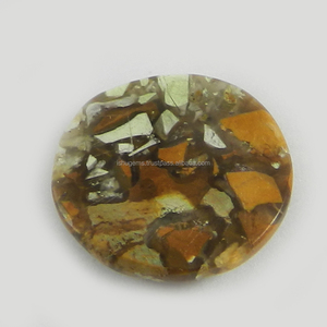Meilleure pierre naturelle de jaspe Mookaite breccié, cabochon rond de 20 mm, 3,15 g, pierre précieuse pour bijoux IG0827 - Product Image 2