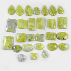 Csja — Cabochon Serpentine naturel, bijoux sous forme libre, 27 pièces, 100 gms, IG0719 - Product Image 2