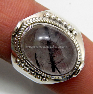 Anillo de bodas de plata de ley 925 para mujer Classic Awesome Golden Rutiled Gemstone CMA Certified - Product Image 3