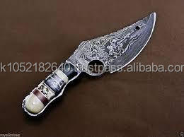 Haute qualité professionnel boeuf viande hachoir bois cerf corne os chameau fabriqué en acier inoxydable damas acier hachoir couteaux - Product Image 5