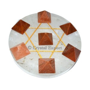 คริสตัลควอตซ์พร้อมพีระมิดอะเวนทูรีนสีพีช - Product Image 1