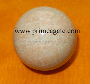 Hermosas bolas de piedra lunar en crema de piedras preciosas | Exportaciones de ágata Prime | India - Product Image 3
