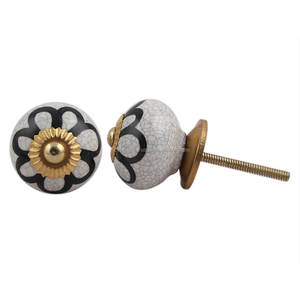 Poignées de commode craquelées noires artisanales poignées et boutons d'armoires de cuisine en gros CRACK-32 - Product Image 3