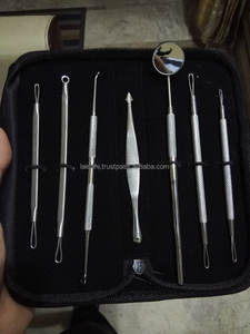 ชุดเครื่องมือกำจัดสิวหัวดำทำจากสเตนเลสสตีลจากญี่ปุ่นมือโปรเครื่องดูดสิวใบหน้าสีเงิน - Product Image 5