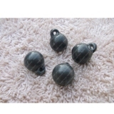 Botón de bola de aleación de zinc sostenible estilo medieval con patrón redondo de gancho de ojo y decoración de lentejuelas - Product Image 2