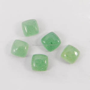 5 Pcs Natural de piedras preciosas Aventurina verde 5X5mm cojín cabujón 5,3 Cts de piedras preciosas sueltas IG3864 - Product Image 2