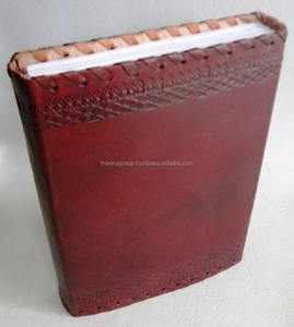 Indian Wholesaler Handmade Genuine Leather Journal A5 Double Stone Embellished Side Stitch <b>Notebook</b> <b>with</b> Dual <b>Lock</b> Closure Gifts - Product Image 2