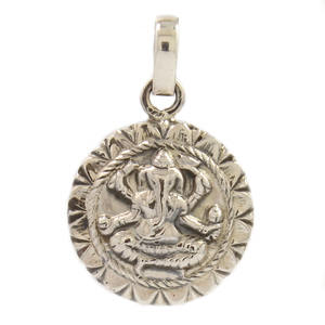 Pendentif en argent sterling 925 pur religieux fin Faishoanble, Seigneur Ganesha, 2,2 cm, bijoux en gros - Product Image 1