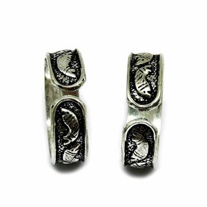 Shri Ashapura Jewels Bagues d'orteil pour femmes en argent sterling 925, style bohème chrétien, avec fleur sculptée, ouvertes, pour la plage - Product Image 3