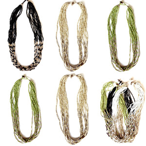 ลูกปัดสร้อยคอหลายเมล็ดแฮนด์เมดบาหลี - Product Image 1