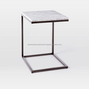 Modern Luxury Marble Decor <b>Side</b> <b>Table</b> Use in Living Room Kitchen Dining Bedroom Durable Metal Furniture for Home Use - Product Image 1