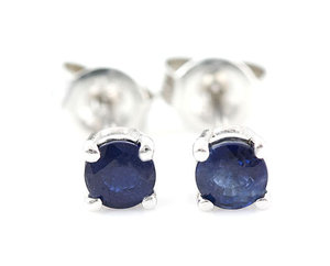 Fashion Jewelry 925 Sterling <b>Silver</b> Indian Plated Sapphire <b>Blue</b> Stud <b>Silver</b> <b>Earring</b> Studs - Product Image 4