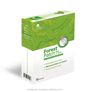 Feuille de sève verte, Detox Foot Patch- Forest, Detox Foot Pad avec matière première naturelle Fabriqué en Corée Soins de santé et de beauté