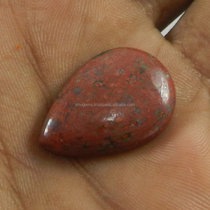 Crisocola Natural Cuprita 4.30 g, Gema Tallada en Forma de Pera 18x26mm, Cabujón de Calidad Perfecta, Gemas Ishu IG0907 - Product Image 1