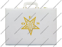 Masonic Regalia Cases Sac rigide en cuir véritable pour tablier et boîtes maçonniques Utilisation au travail