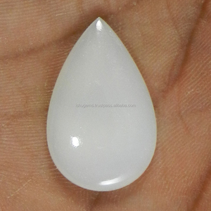 Natural Calcedonia Aqua 26x17mm pera cabujón de piedras preciosas sueltas para la fabricación de la joyería - Product Image 1