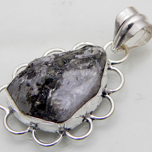 Pendentif en argent Sterling 925 de Style classique religieux vintage pour femmes plaqué or arc-en-ciel lune pierres précieuses pendentifs et breloques de mode - Product Image 2