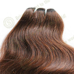 ผมมนุษย์แบบเป็นลอนสำหรับต่อผมแบบ100% ผมธรรมชาติแบบอินเดีย - Product Image 3