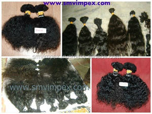 Cheveux humains en vrac de bonne qualité. Cheveux humains en vrac Remy d'Inde. Cheveux humains indiens à cuticule alignée Cheveux humains indiens en vrac bruts - Product Image 3